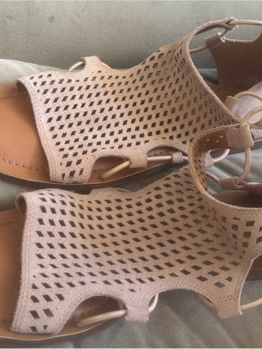 Lucky Brand Blush Cutout Slingback Sandals